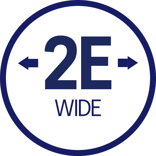 2E WIDE fit badge